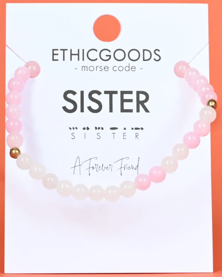 Mini Morse Code Bracelet - Sister