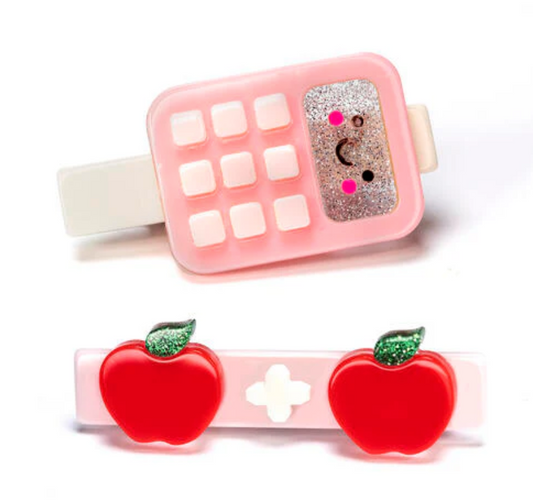 Calculator And Apples Hairclip