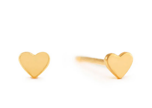 Gold Hearts Tiny Stud Earrings
