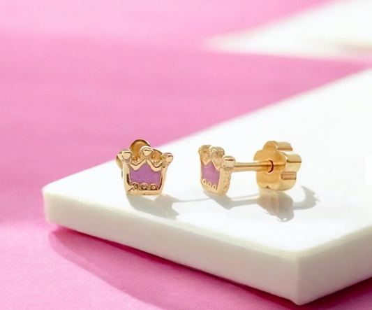 Princess Crowns Tiny Stuid Earrings
