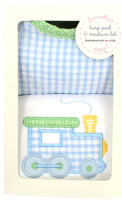 Train Burp Cloth & Bib Set