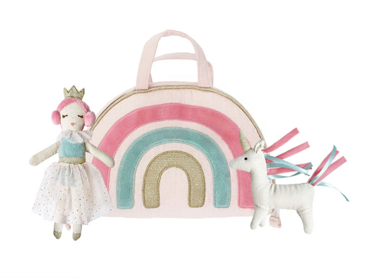 Rainbow Play Purse And Doll Set