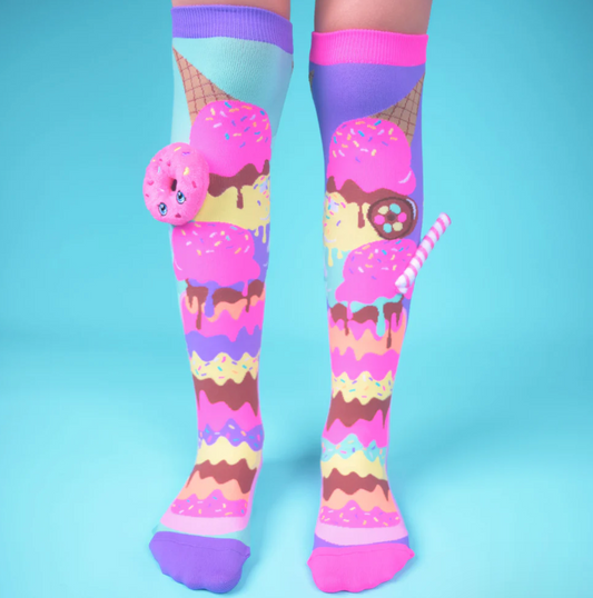 Milkshake Socks with Donut and Straw