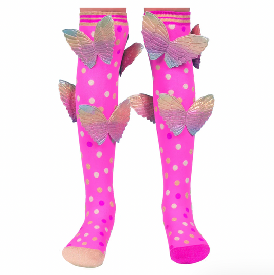 Butterfly Socks with Butterflies Patches