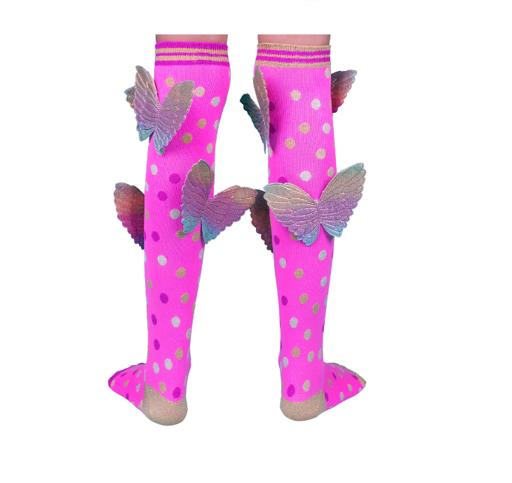 Butterfly Socks with Butterflies Patches