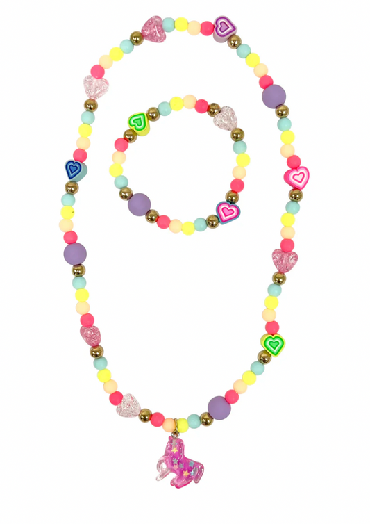 Unicorn Necklace and Bracelet Set