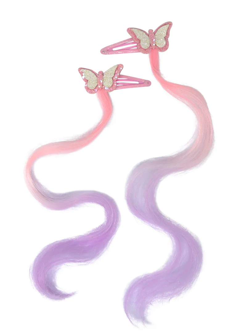 Butterfly Hair Clips with Hair Extension