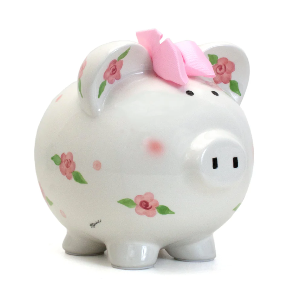 Posies And Polka Dots Piggy Bank