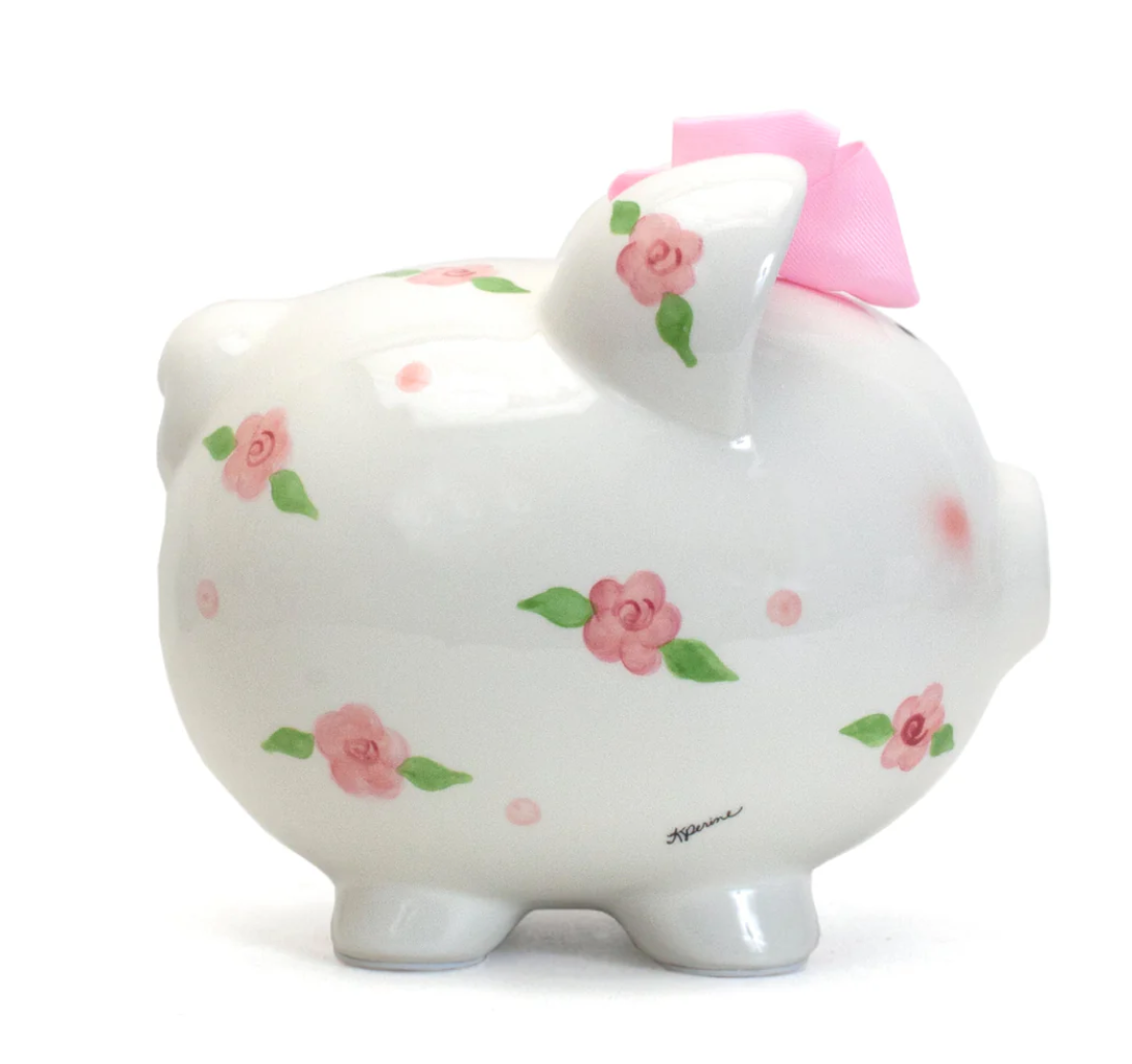 Posies And Polka Dots Piggy Bank