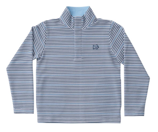 Sporty Snap Pullover Fishing Club Stripe