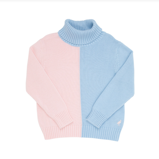 Townsend Turtleneck Sweater Palm Beach Pink/Beale Street Blue