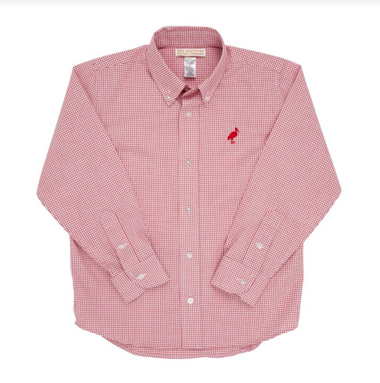 Dean's List Dress Shirt Richmond Red Widowpane/Richmond Red