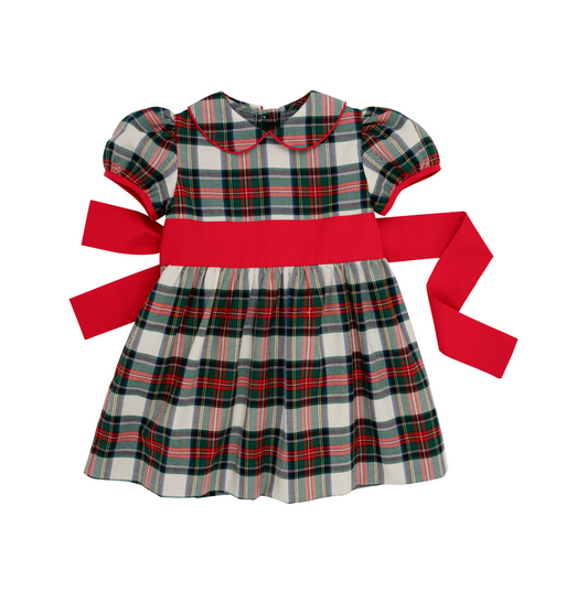 Cindy Lou Sash Dress Aiken Place Plaid/Richmond Red