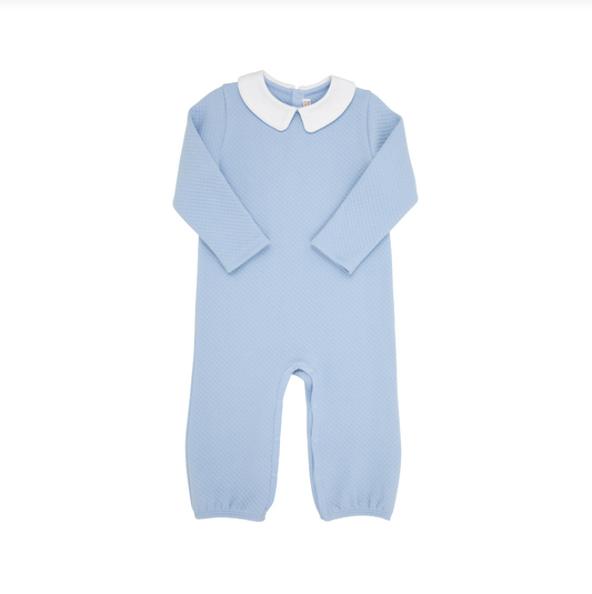 Potter's Playsuit Quilted Beale Street Blue/Worth Avenue White