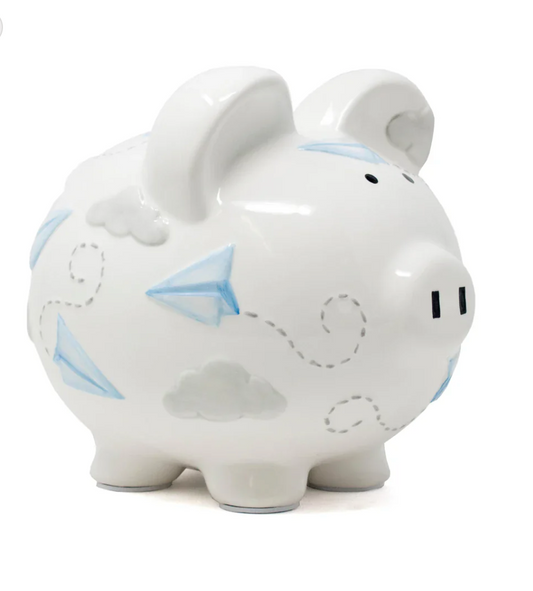 Paper Airplane Piggy Bank