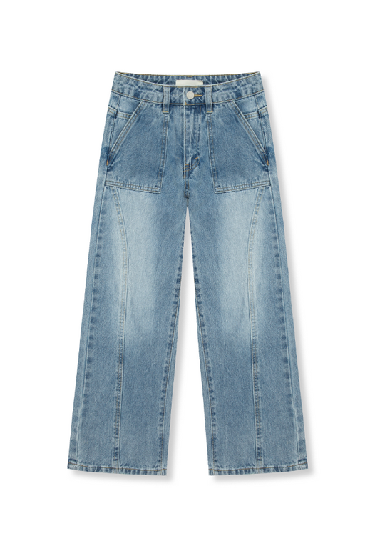 Seamed Wide Leg Jean