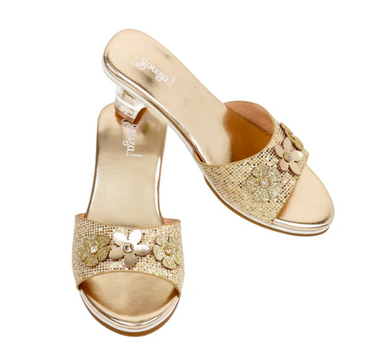 Ellina High Heel Slipper Metallic Gold