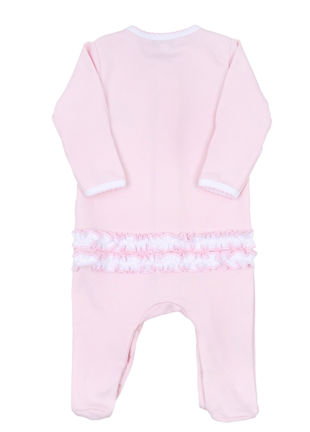 Sweet Little Christmas Embroidered Footie Pink