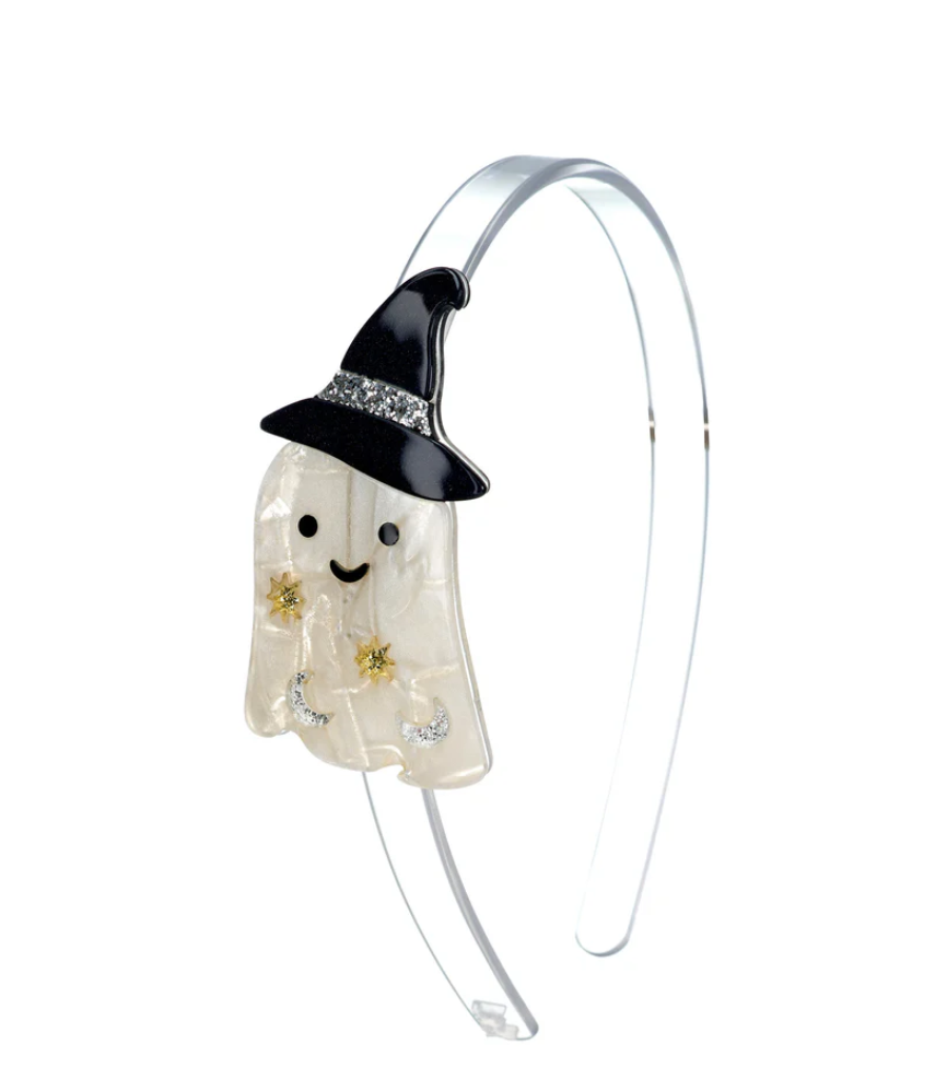 Ghost Witch Hat Pearlized Gold Headband