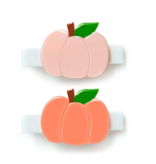 Pumpkins Coral Hair Clips