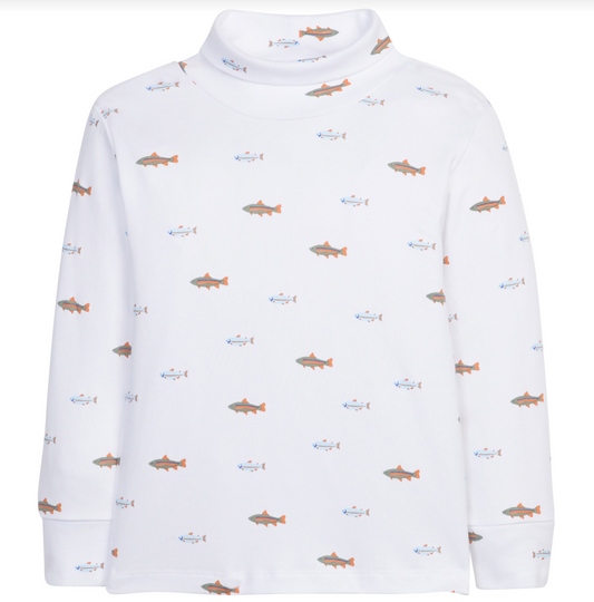 Printed Turtleneck- Fish