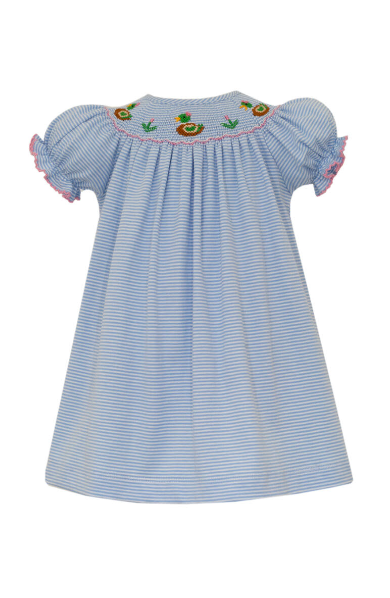 Mallard Duck Stripe Bishop Dress