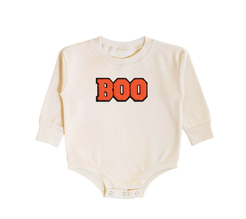 Boo Patch Halloween Romper