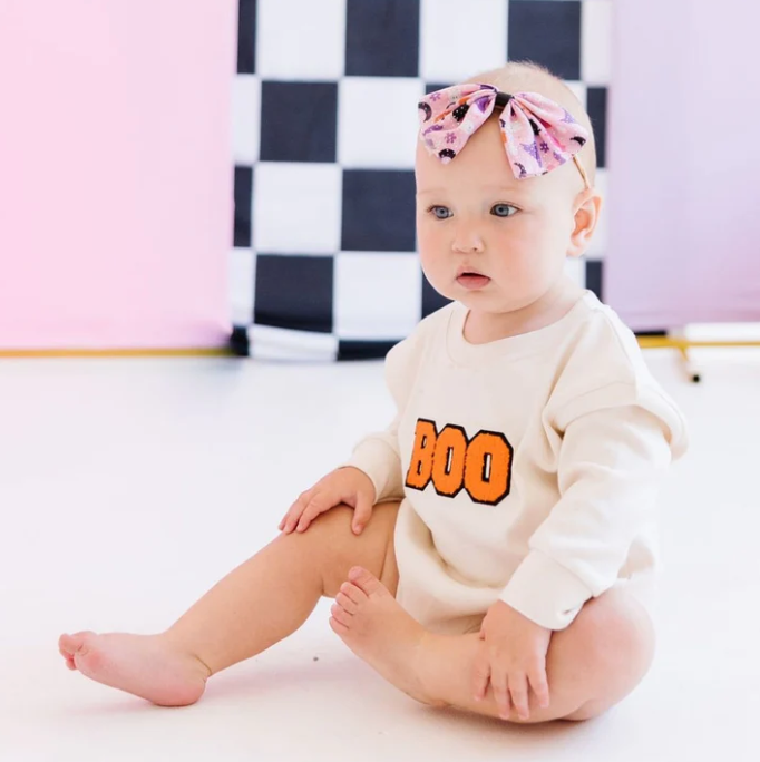 Boo Patch Halloween Romper