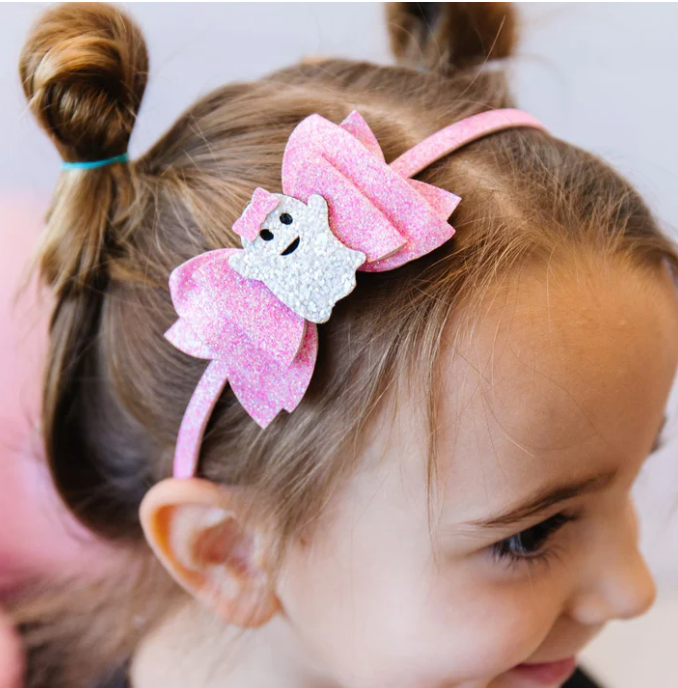 Girly Ghost Halloween Bow Headband