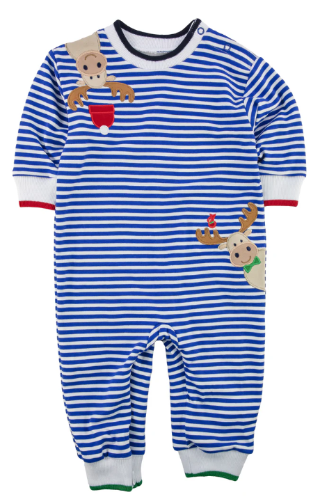 Stripe Knit Longall With Moose