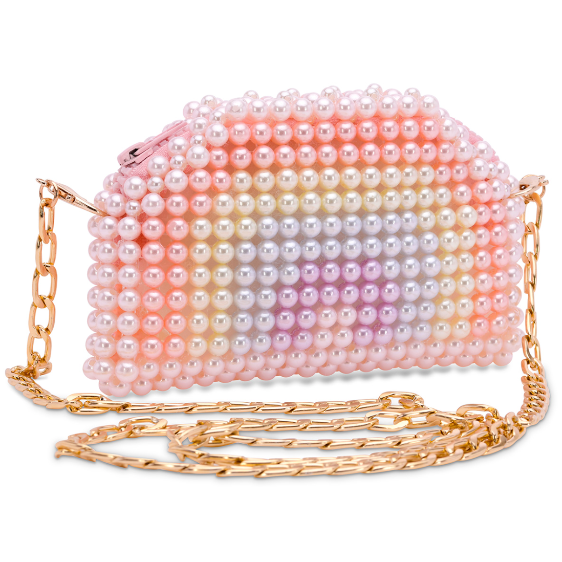 Rainbow Beaded Crossbody Bag