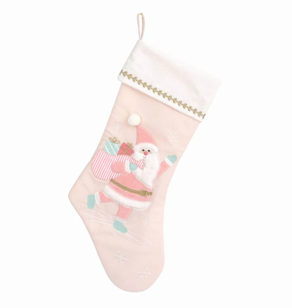 Pink Santa Stocking