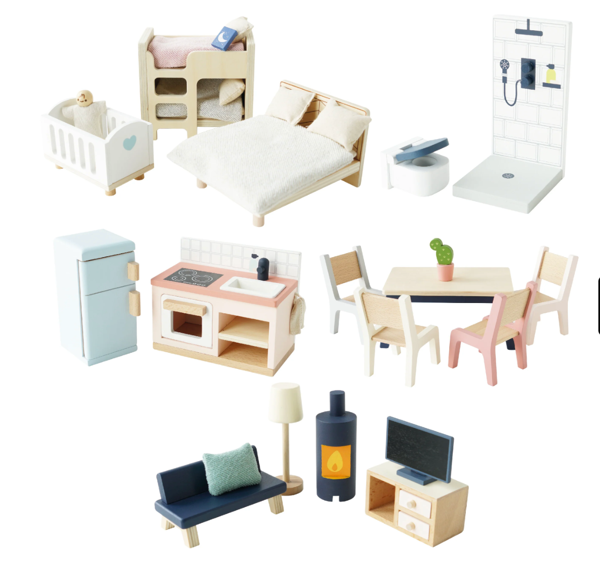 Complete Doll House Furniture Set