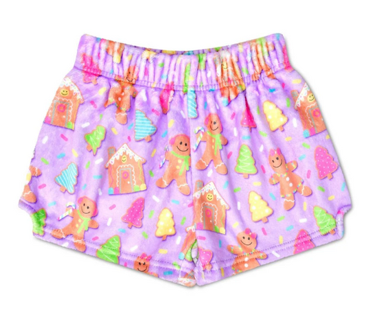 Joyful Gingerbread Plush Shorts