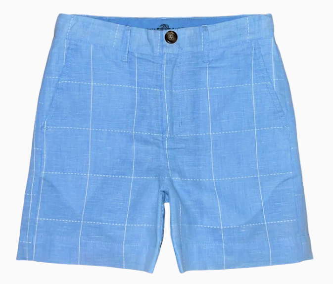 Sweetgrass Shorts Palmetto Bluff Blue Linen