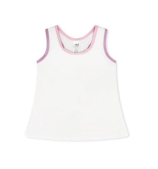 Riley Tank- Pure Coconut, Cotton Candy Pink, Petal Purple