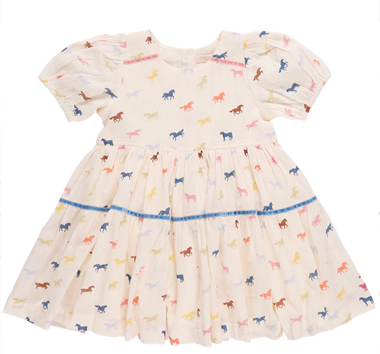 Charlie Dress Multi Tiny Horses