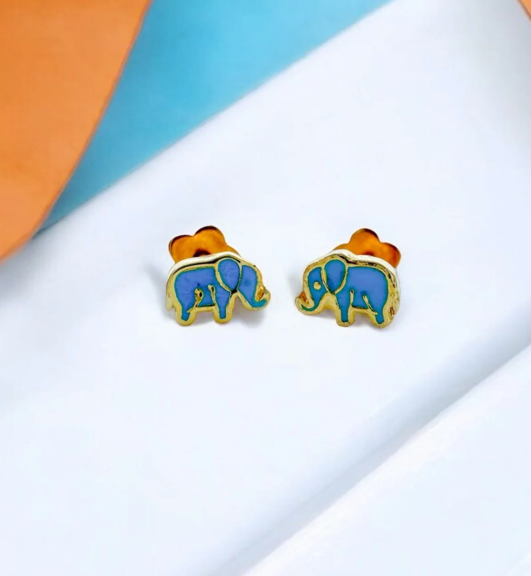 Elephant Tiny Stud Earrings