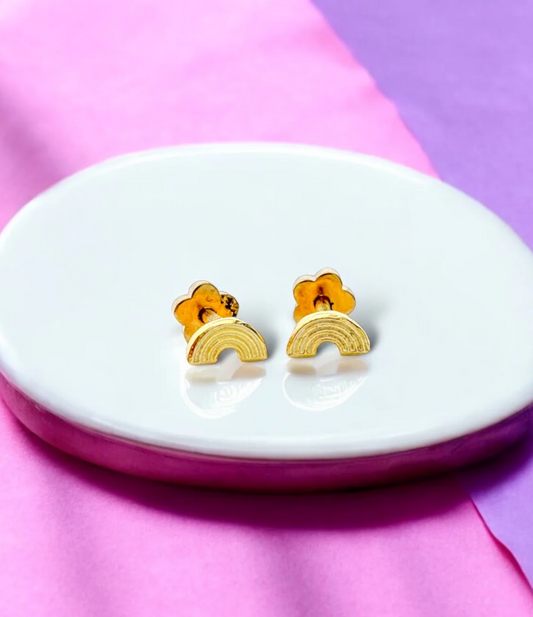 Rainbow Tiny Stud Earrings