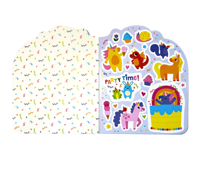 Playful Pages Activity Book - Games Coloring Stickers - Unicorn Party!