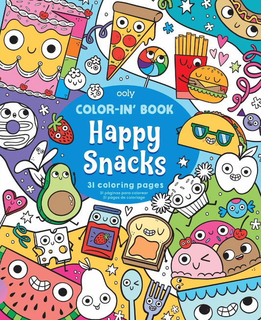 Color-in' Book Coloring Book - Happy Snacks