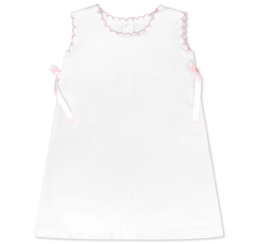 Shelley Dress- Legacy White, Pensacola Pink