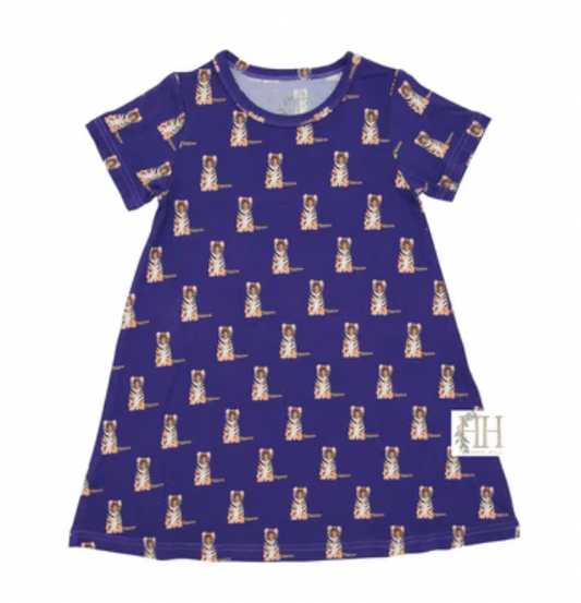 Purple Tiger Bamboo Dress