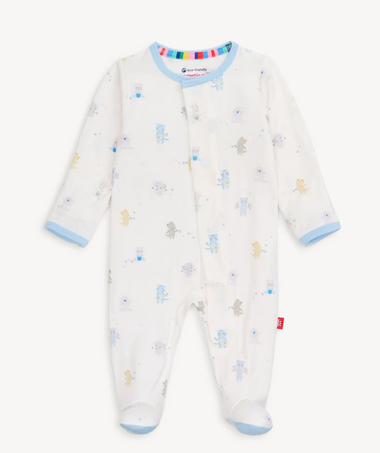 Blue Baby Beats Modal Footie