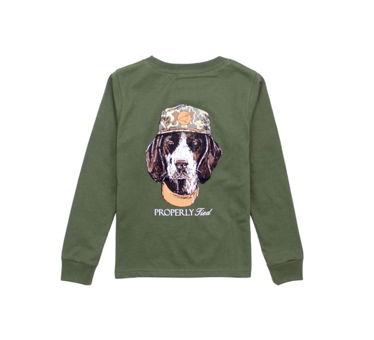 Boys Man's Best Friend LS Olive