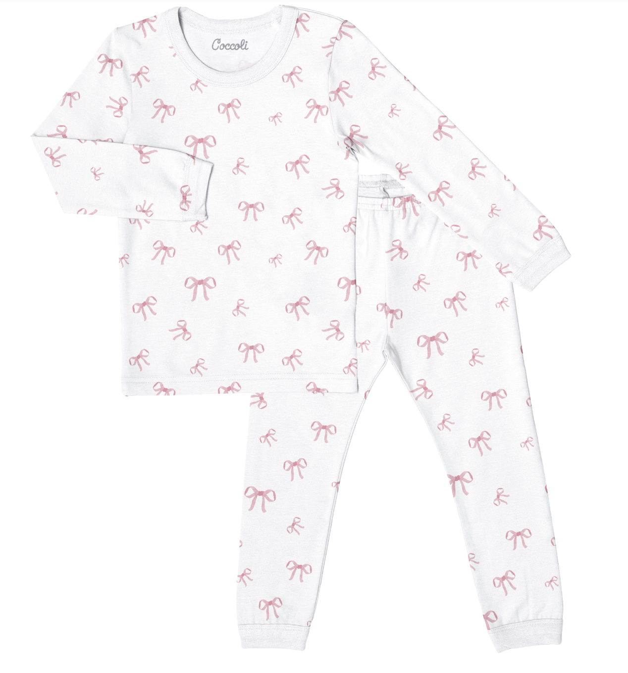 Bows On Cream LS Modal Pajama