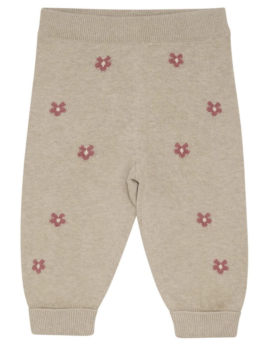 Minymo Pants Knit- Beige Melange