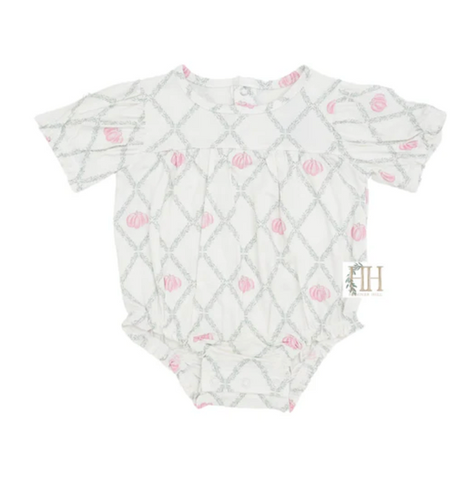 Girls Pink Pumpkin Trellis Bamboo Bubble