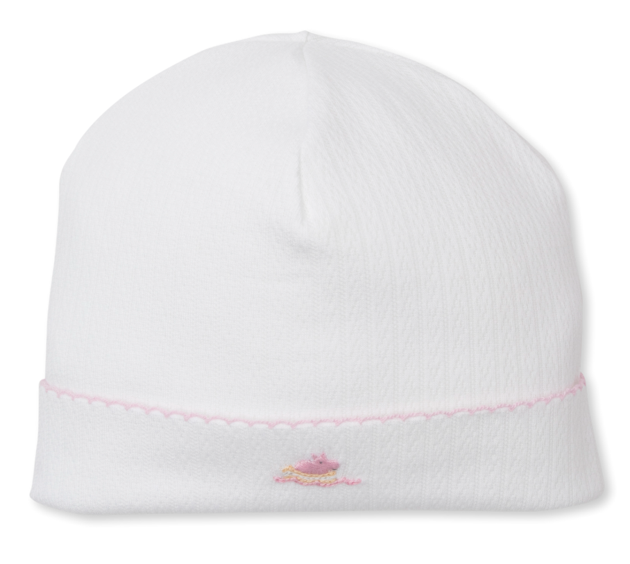 Premier Noah's Hat with Hand Embroidery White/Pink
