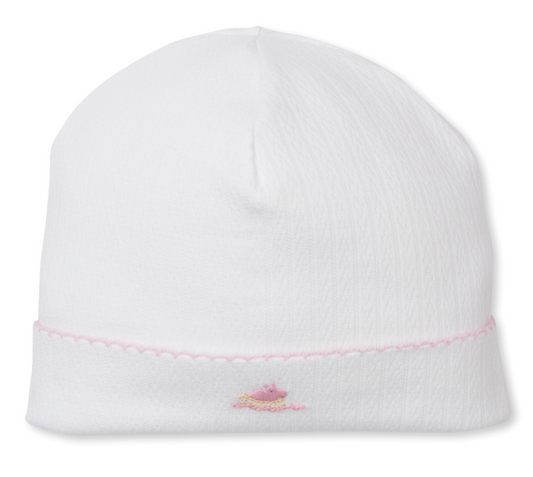 Premier Noah's Hat with Hand Embroidery White/Pink